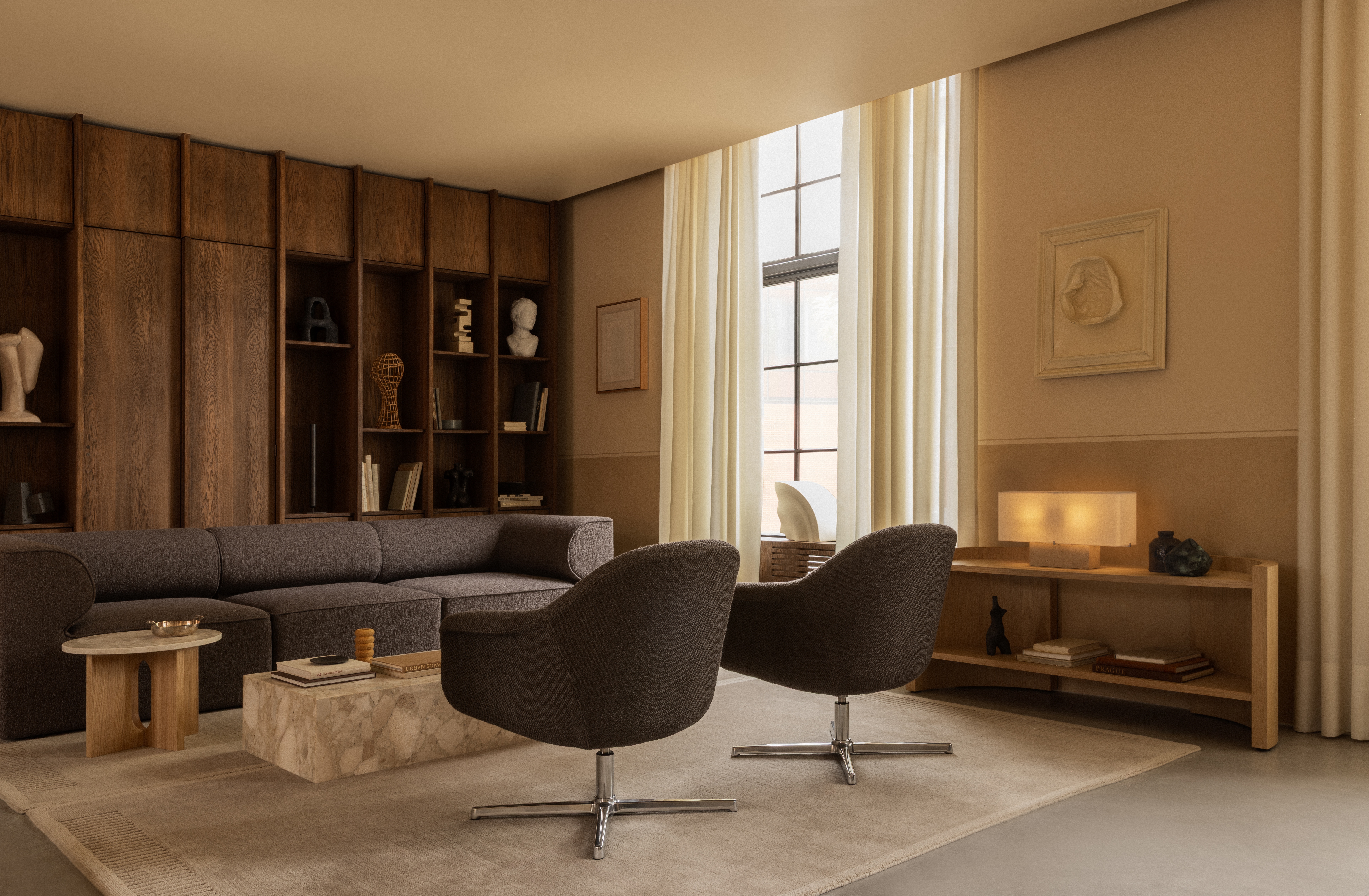 audo-eave-modular-sofa-plinth-low-duomo-rug-harbour-lounge-chair-swivel-nonna-lamp-crescent-shelving-h60-2