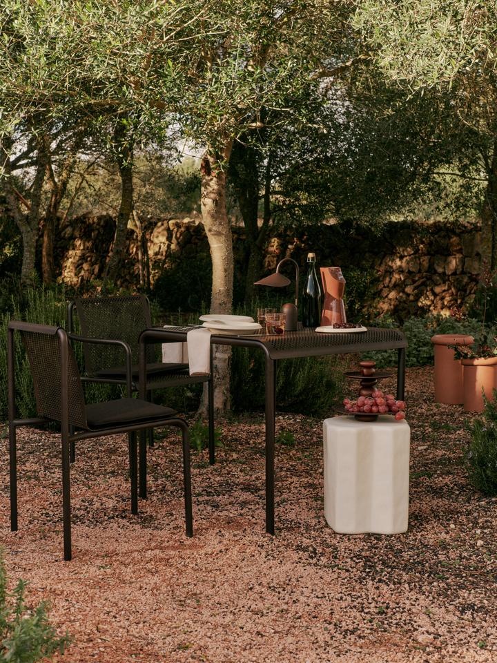 fermliving-ss25-dapplechair-darkchocolate-1104270682-dapplechairwitharms-darkchocolate-1104270684-dappletable-80x80-darkchocolate-1104270688