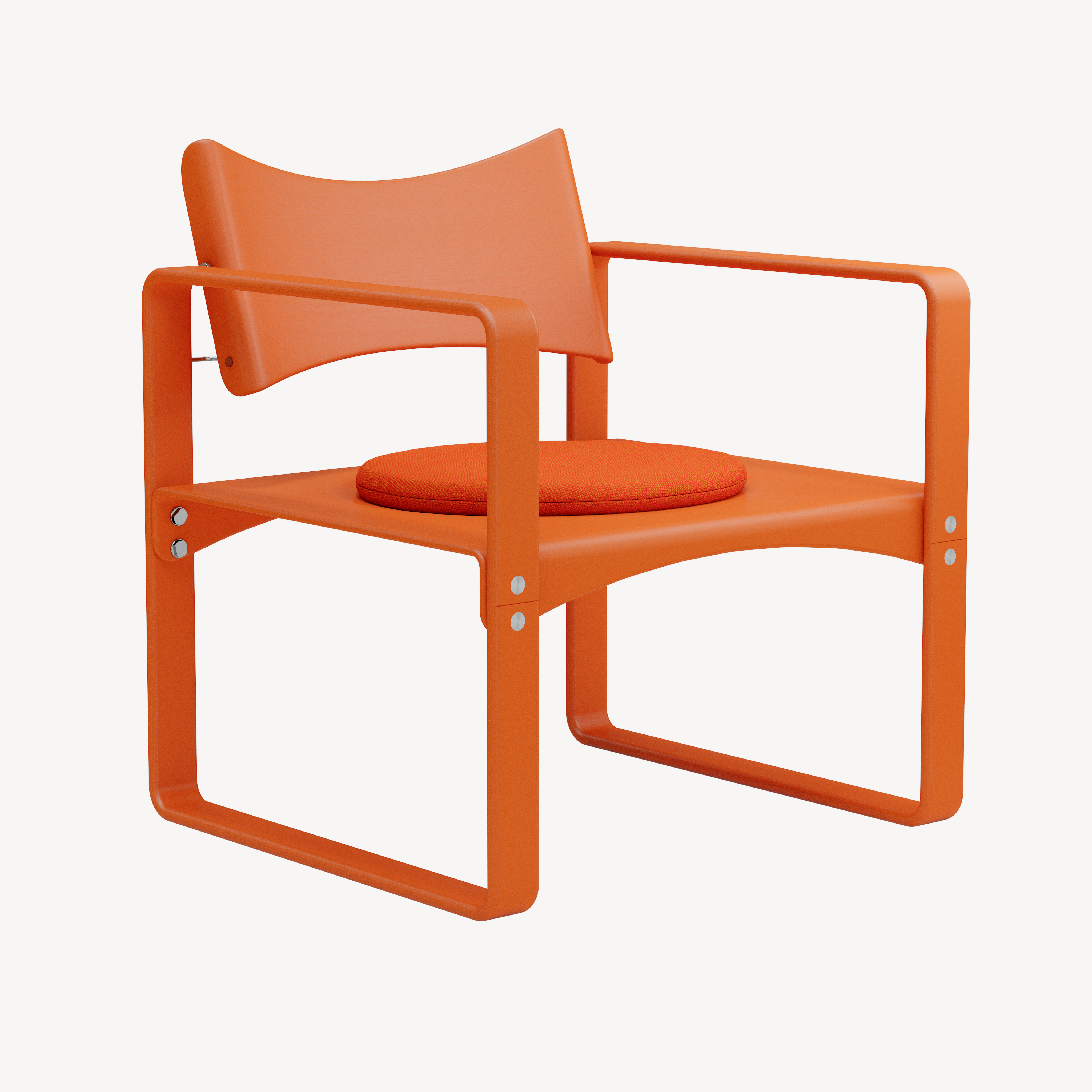 270loungechair-withcushion-orangered-side